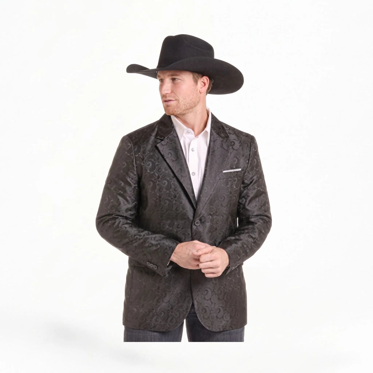 Rock&Roll Men's Jacquard Paisley Sports Jacket