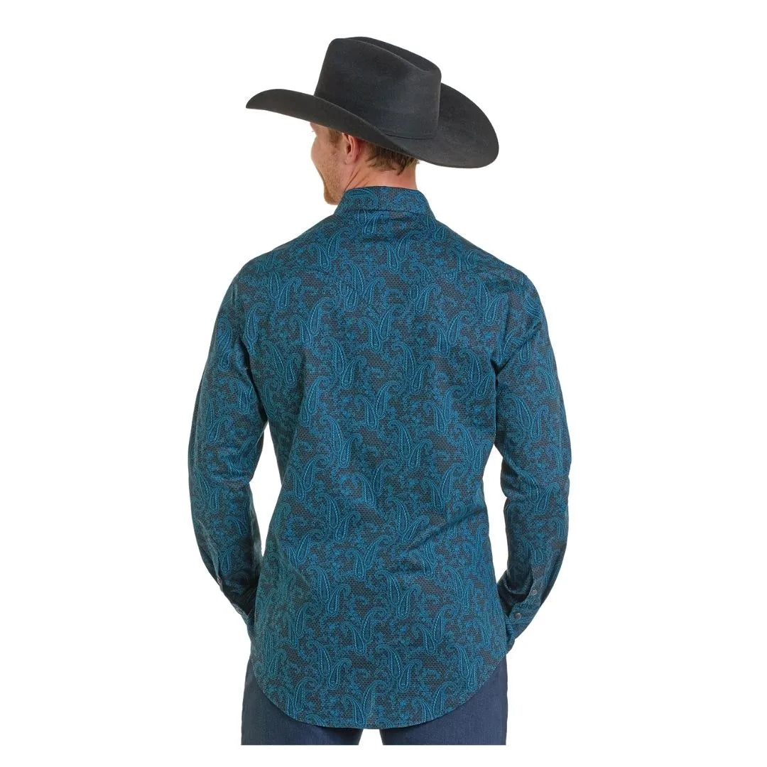 Rock & Roll Men's Paisley Long Sleeve Button Down