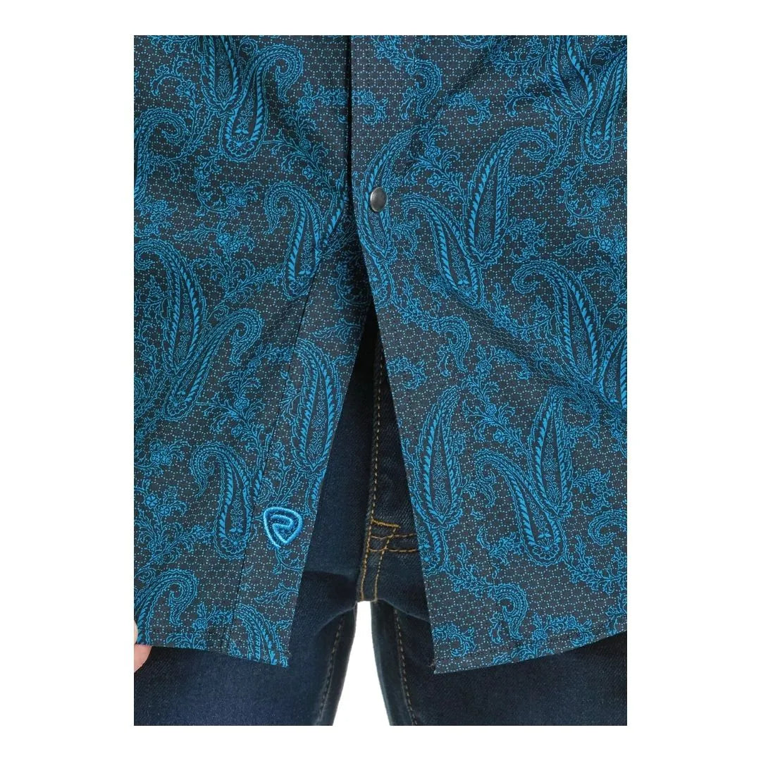 Rock & Roll Men's Paisley Long Sleeve Button Down
