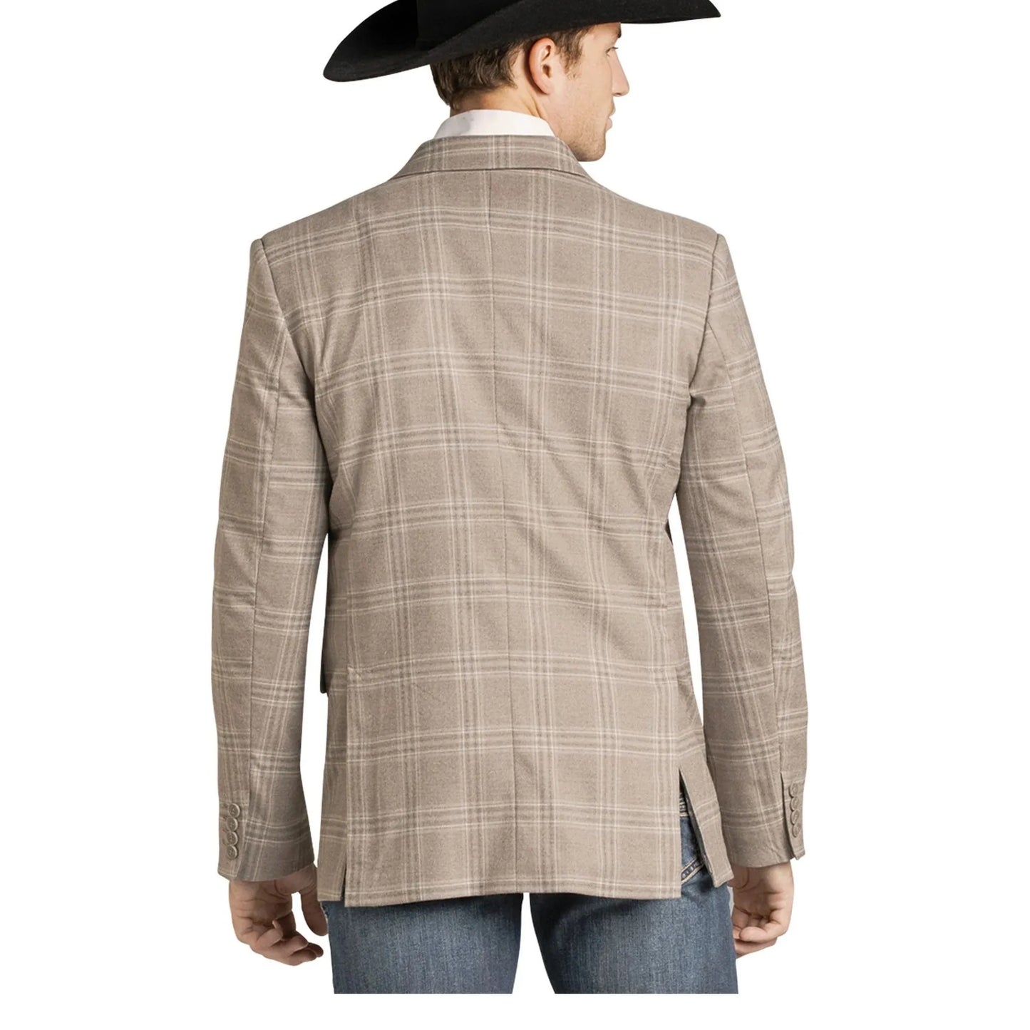 Rock & Roll Men's Plaid Blazer/Sports Coat - Taupe weis-western-wear