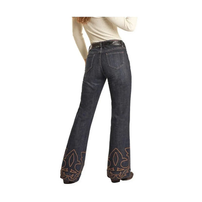 Rock & Roll Women's Mid Rise Trouser Jeans weis-western-wear