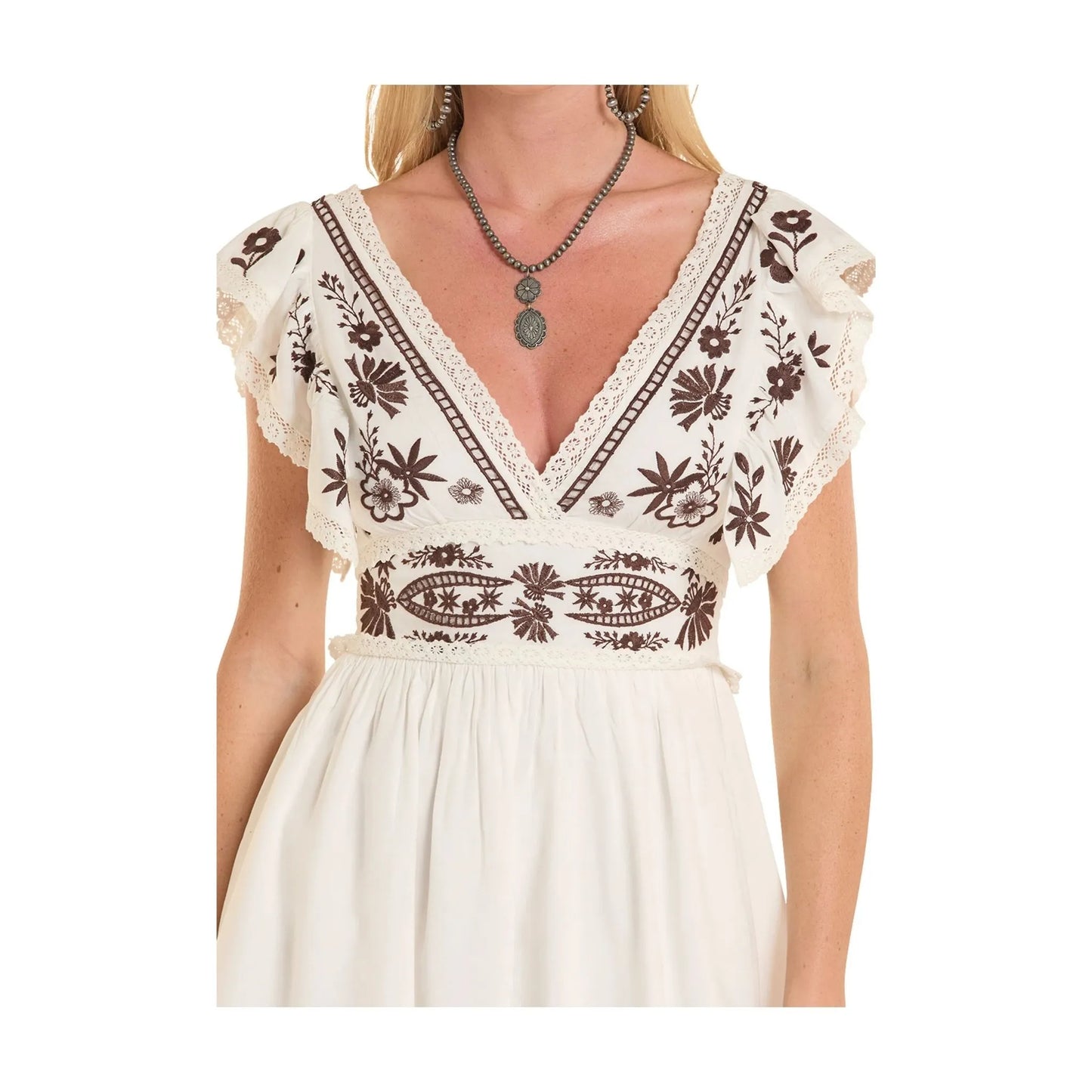 Rock and Roll Women's Embroidered Mini Dress