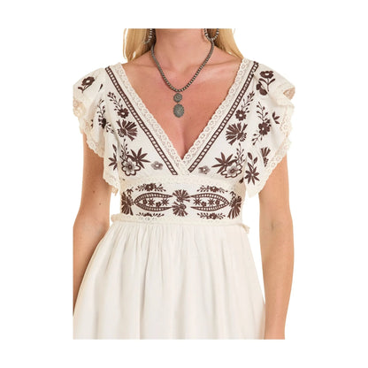 Rock and Roll Women's Embroidered Mini Dress