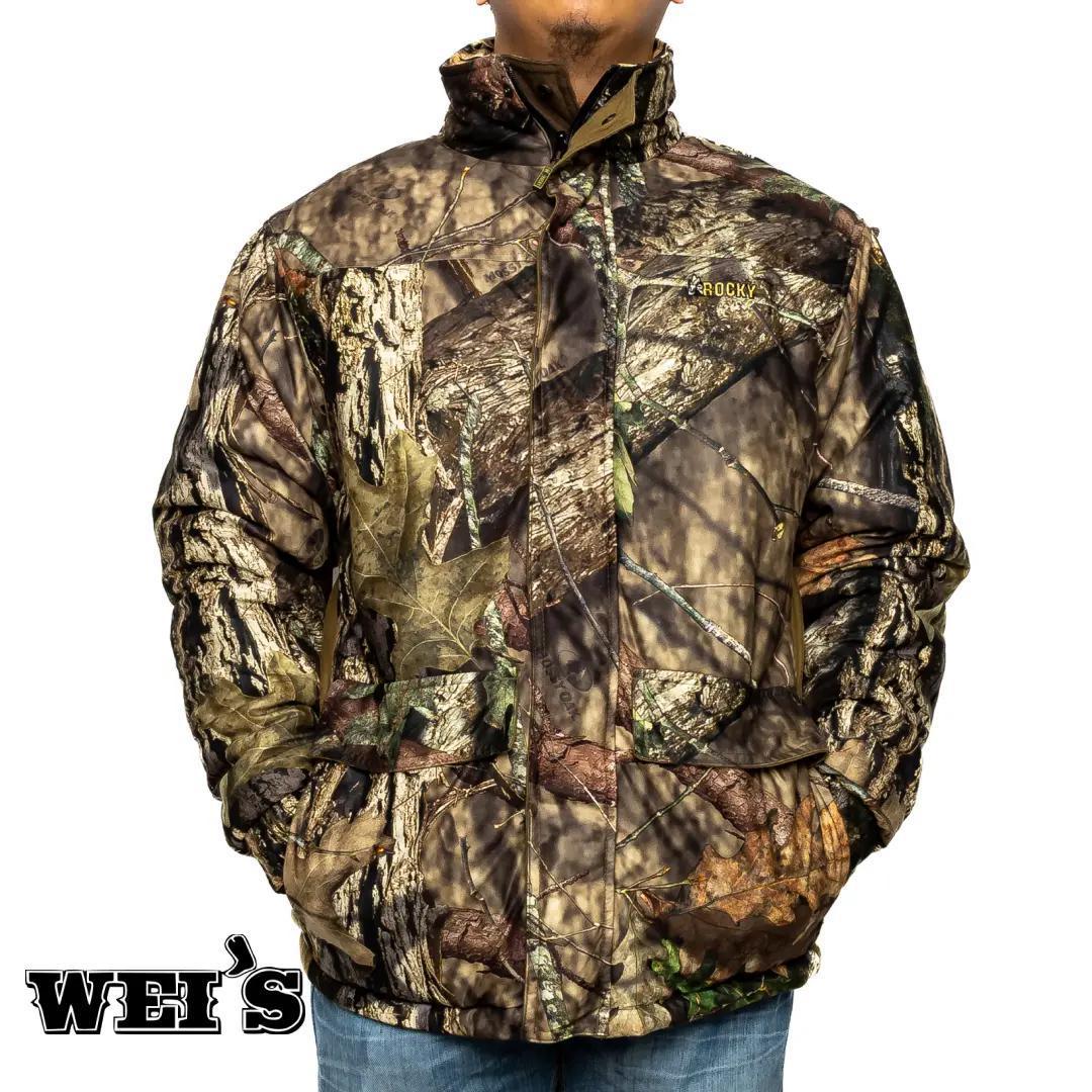 Rocky Men's Camo 1/4 Zip Reversible Jacket with Hoodie HW00129 - CLEARANCE