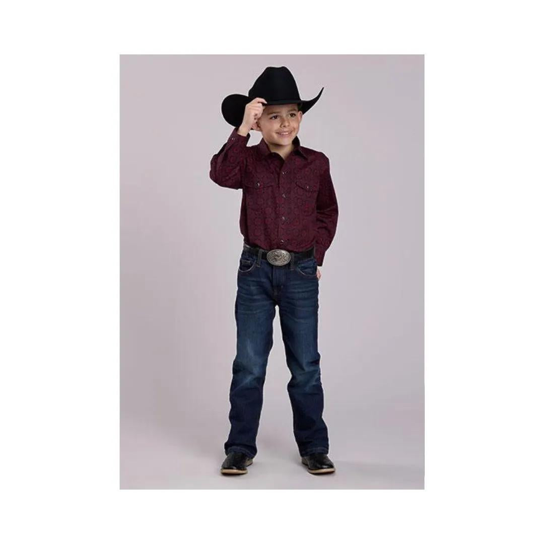 Roper Boy's Amarillo Long Sleeve Western Shirt Match Dad weis-western-wear