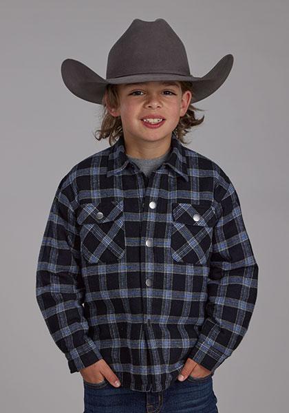 Roper Boy's Sherpa Lined Plaid Jacket 03-397-0119-1700AS