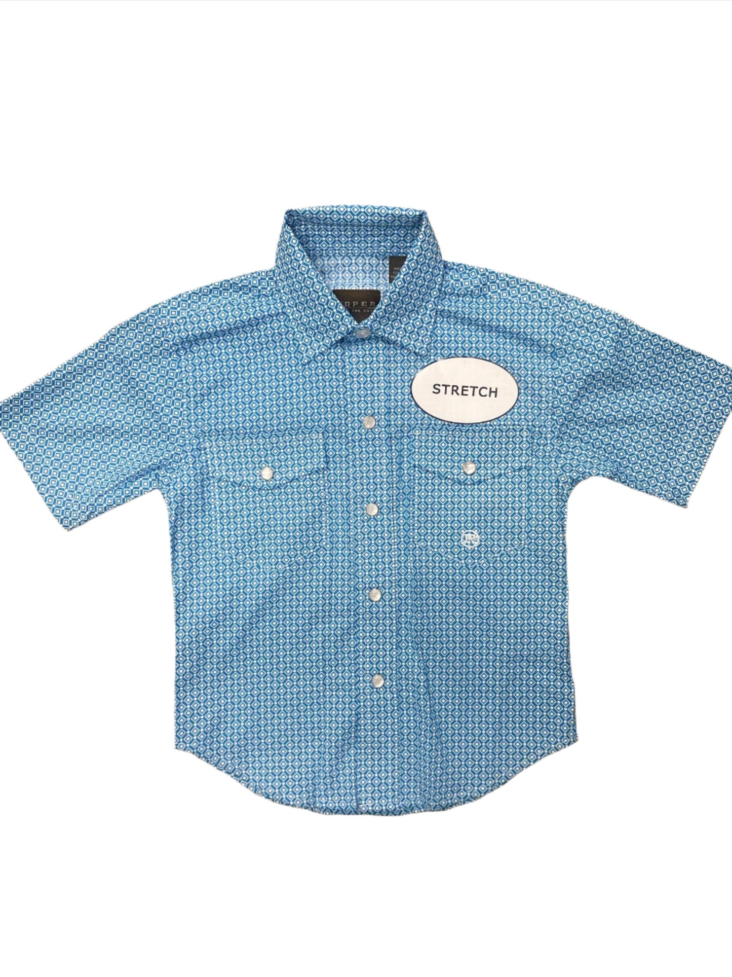 Roper Boy's Short Sleeve Amarillo Snap All Over Print 3-31-225-4400