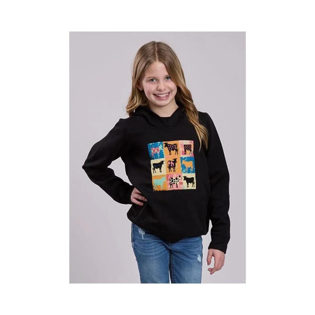Roper Girl's Black Fleece Hooded Sweatshirt weis-western-wear