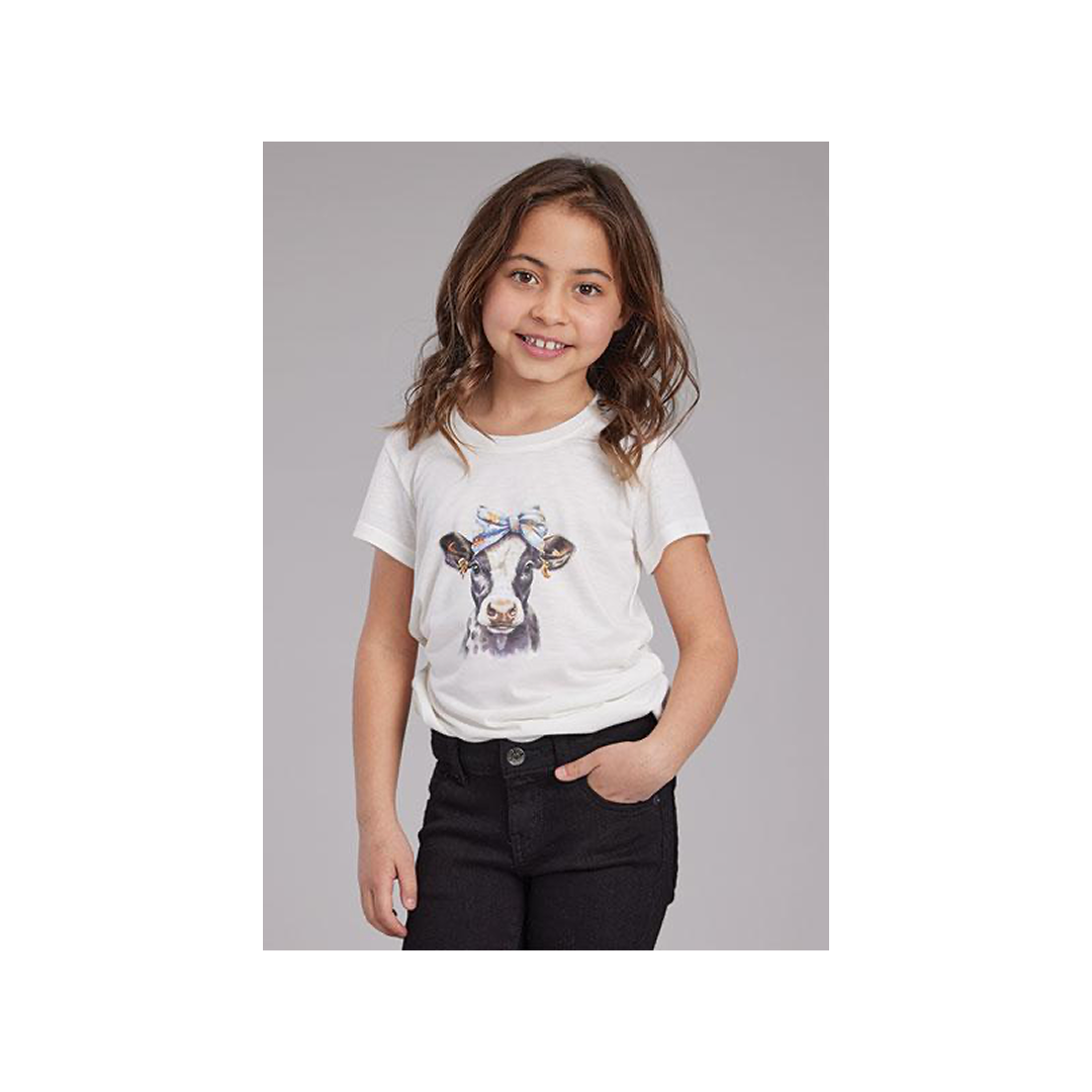 Roper Girl's Cream Jersey Knit T-Shirt