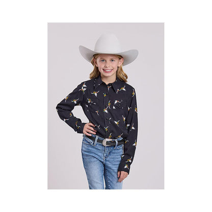 Roper Girl's Skull Long Sleeve Button Up Shirt weis-western-wear