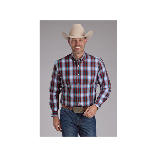 Roper Men's Classics Plaid Button Up Long Sleeve Western Shirt