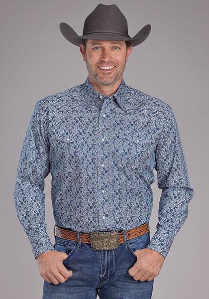 Roper Men's Long Sleeve Paisley Shirt