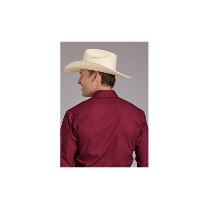 Roper Men's Long Sleeve Snap Shirt In Berry
