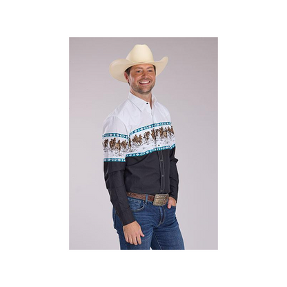 Roper Men's Long Sleeve Vintage Style Snap Shirt