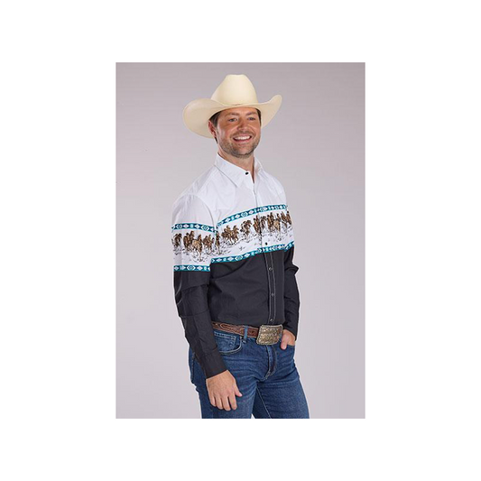 Roper Men's Long Sleeve Vintage Style Snap Shirt