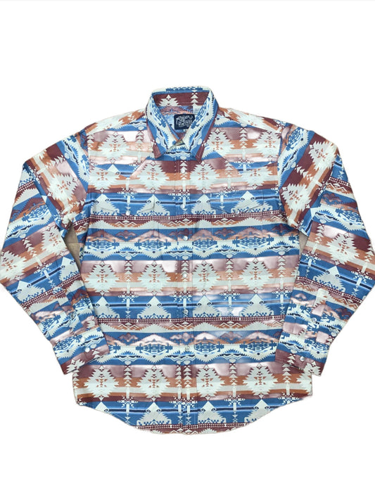 Roper Men's Vintage 1995 Horizontal Aztec Serape Long Sleeve Snap Shirt