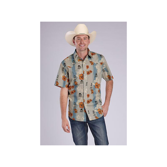 Roper Men's Vintage Tropical Snaps Short Sleeve Western Shirt