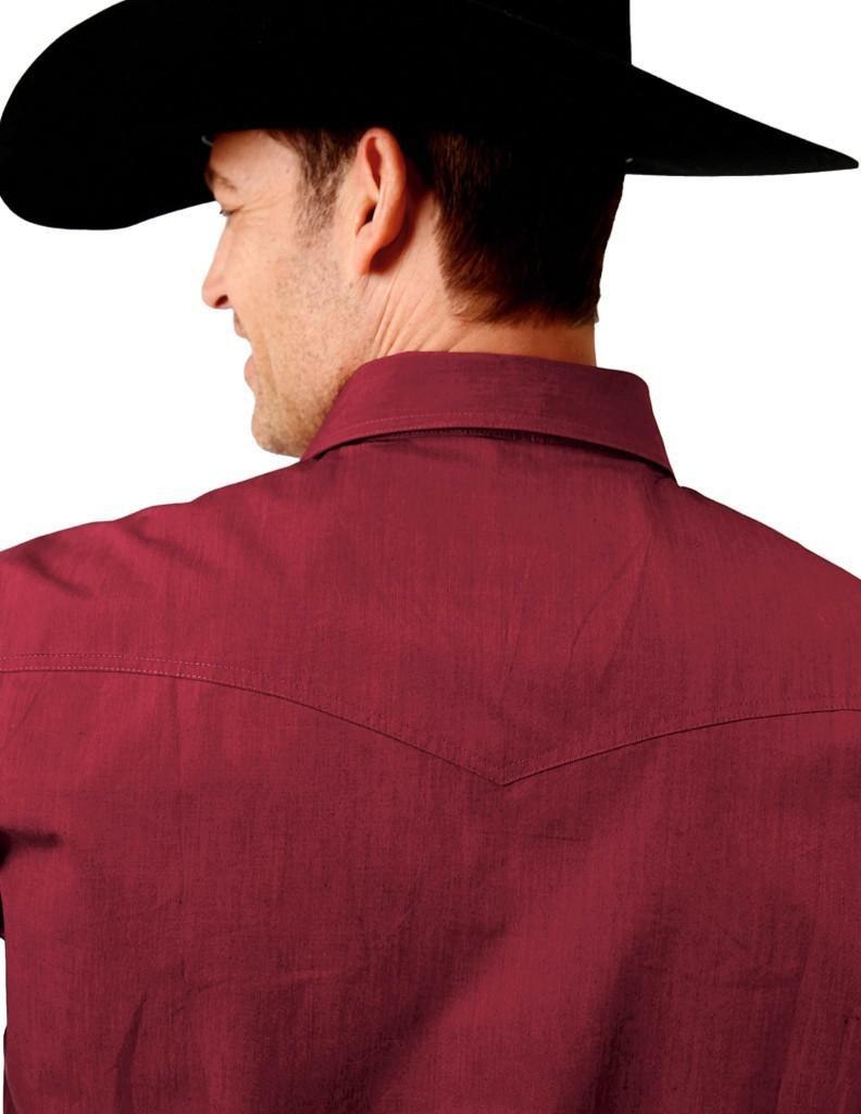Roper Men's Western Shirt Solid In Wine