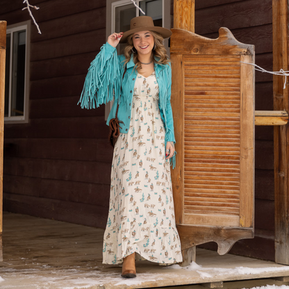 Roper Women's Printed Rayon Maxi Dress