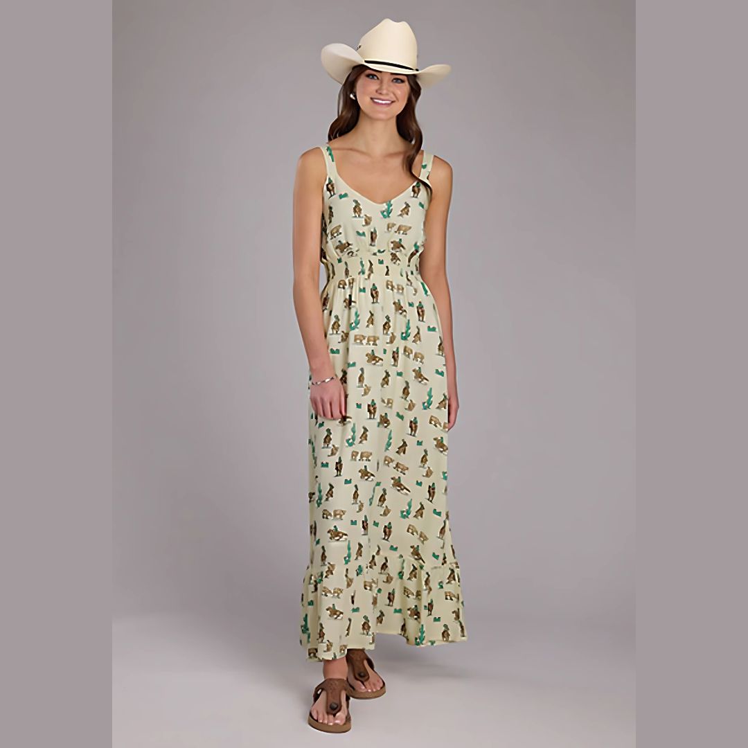 Roper Women's Printed Rayon Maxi Dress