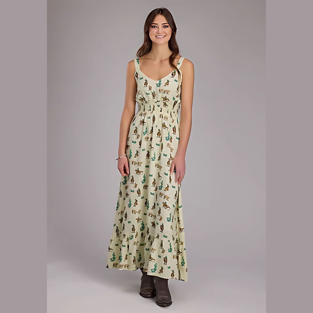Roper Women's Printed Rayon Maxi Dress