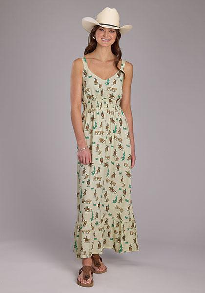 Roper Women's Printed Rayon Maxi Dress