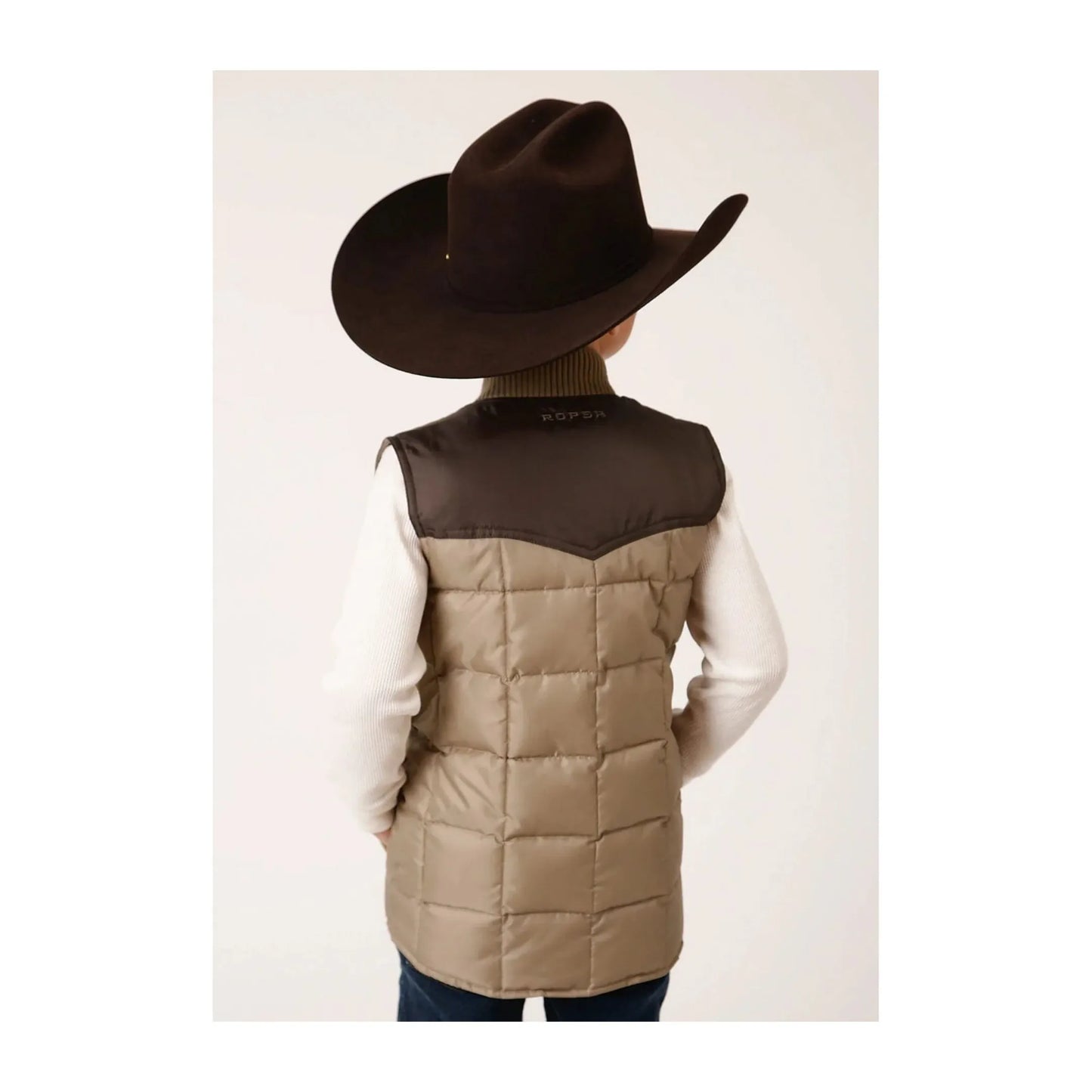 Roper Boy's Quilted Poly-Filled Vest