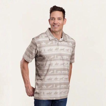 Roper Men's Horizontal Print Cowboy Ruby Print T-Shirt