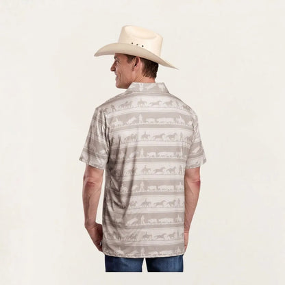 Roper Men's Horizontal Print Cowboy Ruby Print T-Shirt