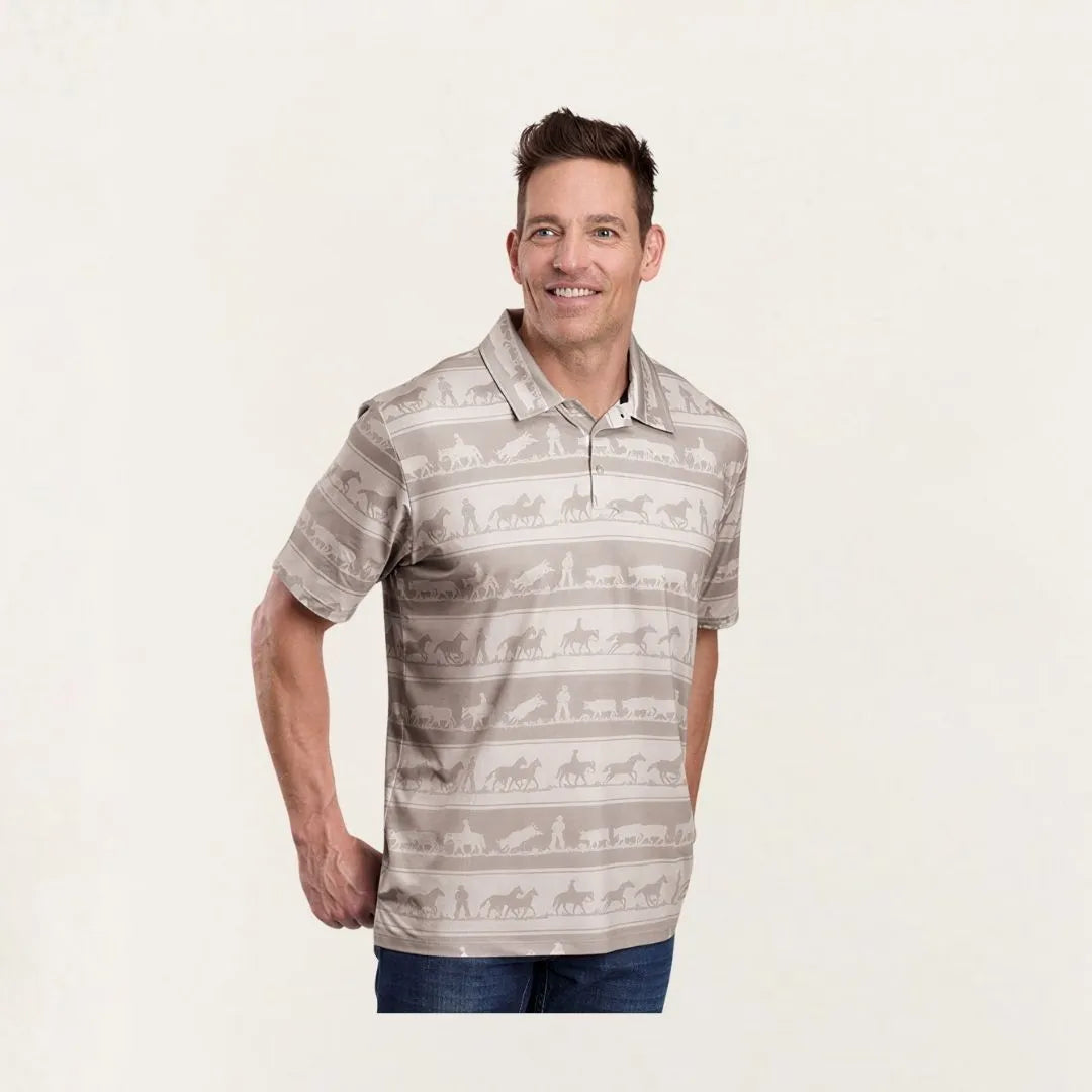 Roper Men's Horizontal Print Cowboy Ruby Print T-Shirt