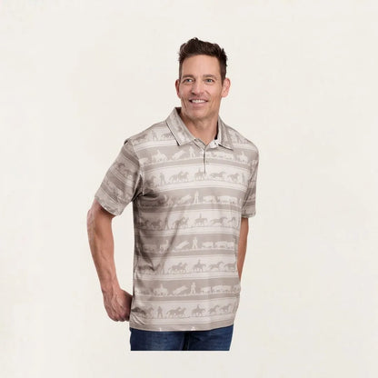 Roper Men's Horizontal Print Cowboy Ruby Print T-Shirt