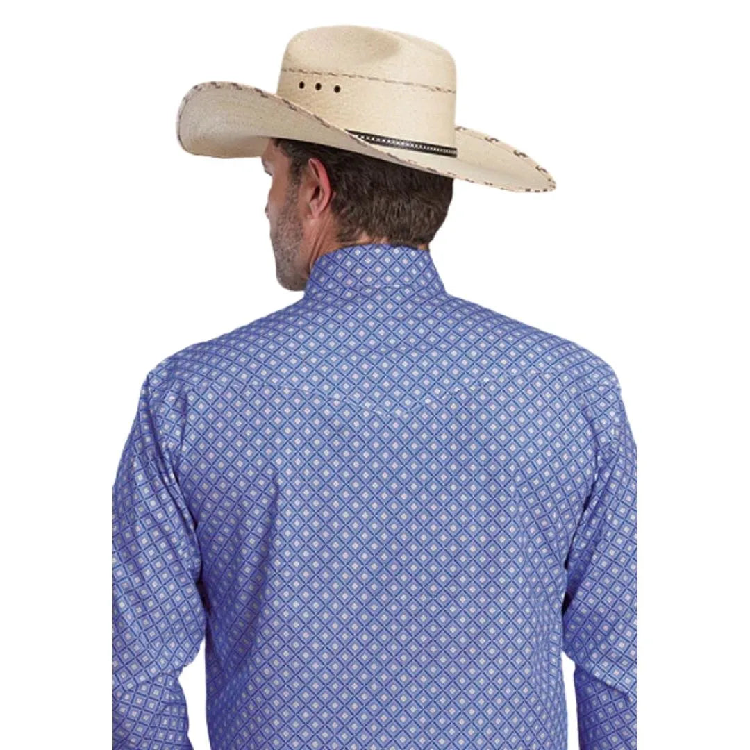 Roper Periwinkle Foulard Men's Snap Button Shirt