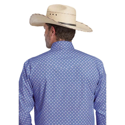 Roper Periwinkle Foulard Men's Snap Button Shirt