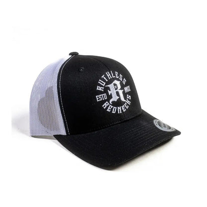 Ruthless Rednecks Icon Curved Brim Black And White Hat