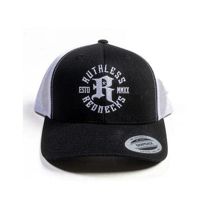 Ruthless Rednecks Icon Curved Brim Black And White Hat