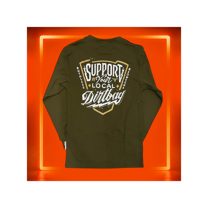 Ruthless Rednecks Men's Fire Resistant Long Sleeve Shirt "Support Your Local Dirt Bag" weis-western-wear