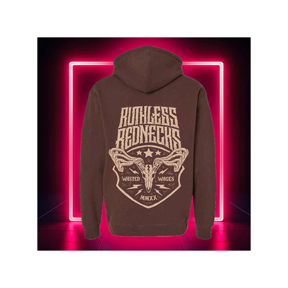 Ruthless Rednecks Roadkill Heavyweight 10oz Brown Hoodie weis-western-wear