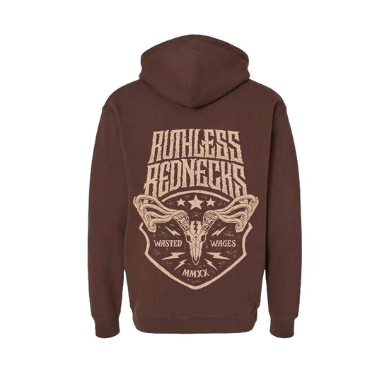 Ruthless Rednecks Roadkill - Supercharged 12oz Hoodie Brown