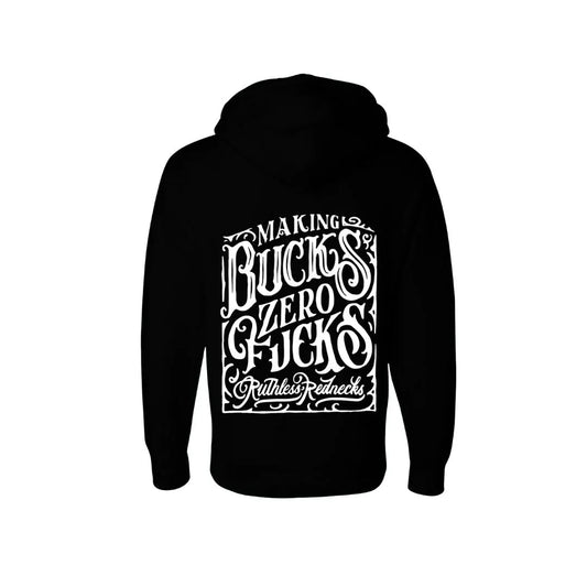 Ruthless Rednecks Men's Whiskey Heavyweight 10oz Hoodie Black