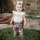 Shea Baby Girl Black or Brown Cowprint Fringe Onesie - Shea Baby - Baby Clothes | Wei's Western Wear