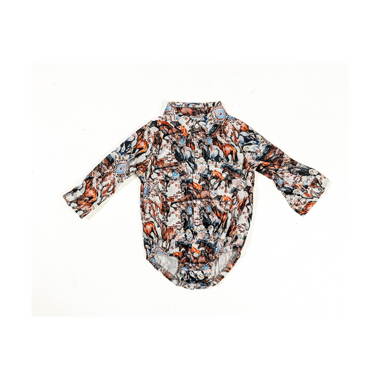 Shea Baby Infant Wild Horse Pearl Snap