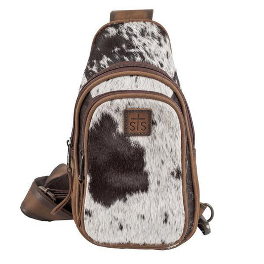 STS Ranchwear Cowhide Sojourner Sling Bag weis-western-wear