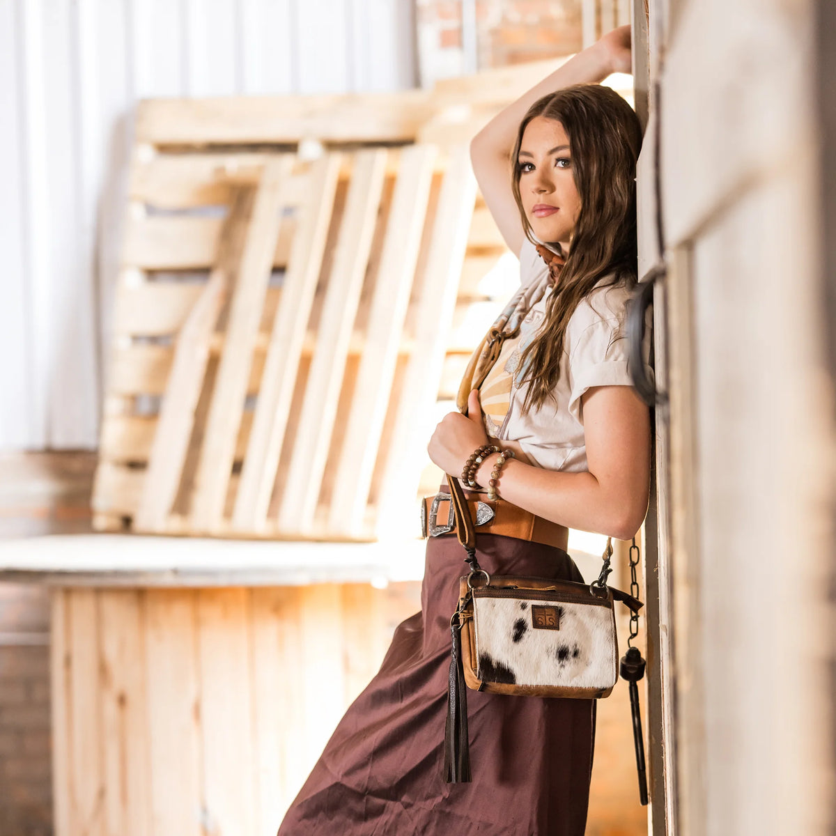 STS Ranchwear Guadalupe Cowhide Lily Crossbody