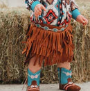 Shea Baby Girl's Brown Fringe Skirt weis-western-wear