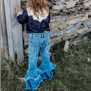 Shea Baby Girl's Ruffle Denim Bells weis-western-wear
