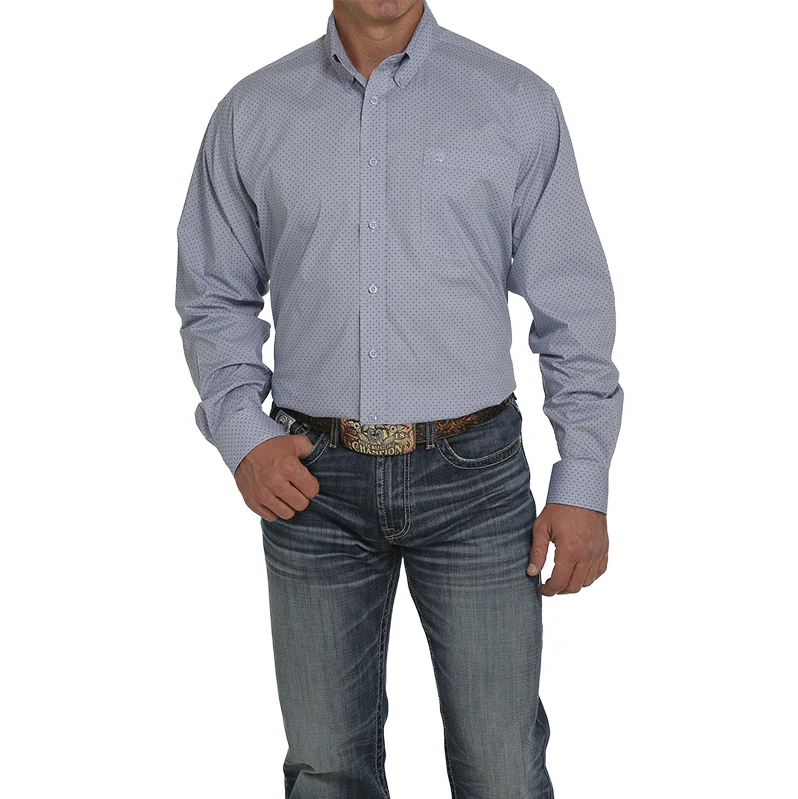 Cinch Men’s Shirt Casual Geometric Print Button Down