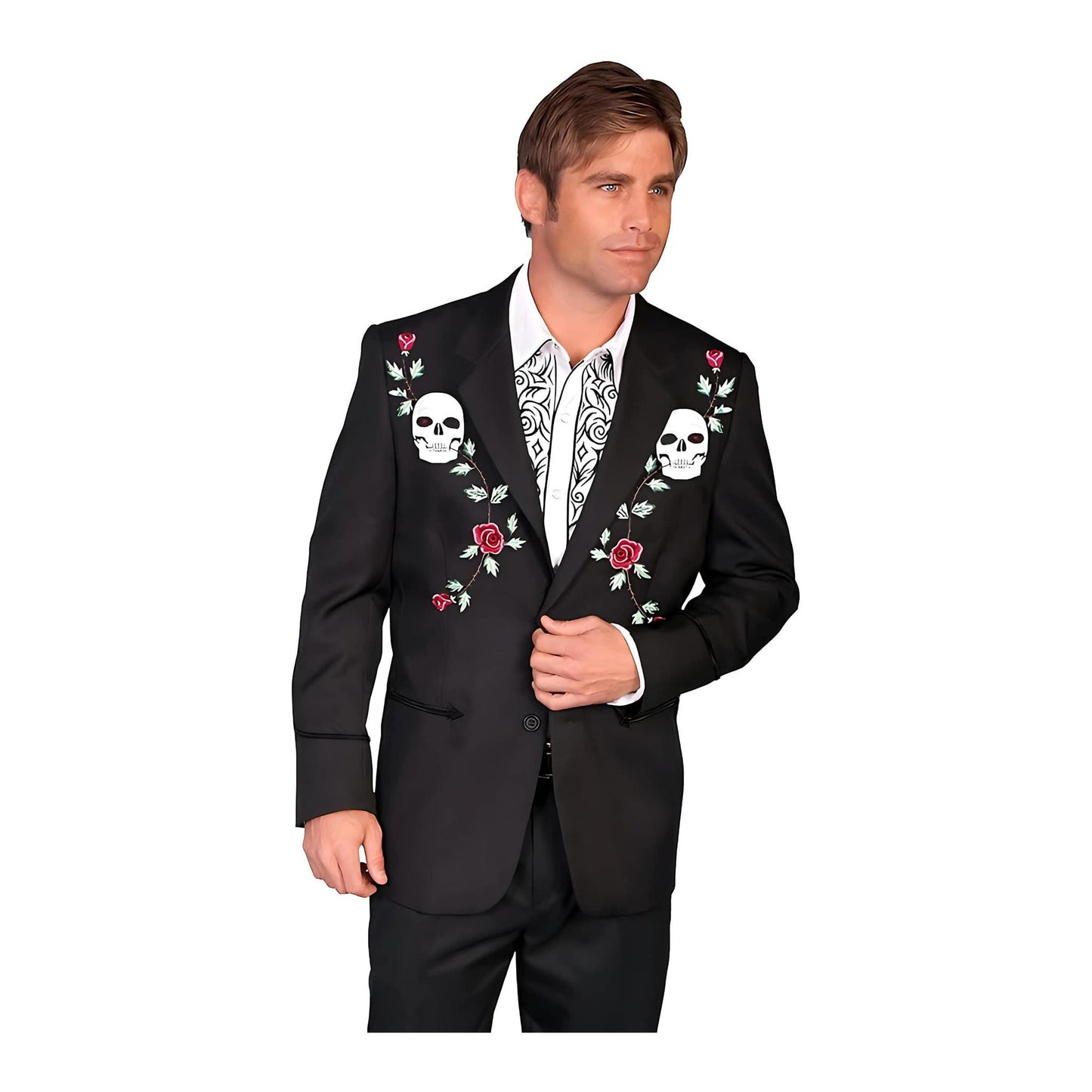 Scully Men's Sport Jacket Skull & Roses