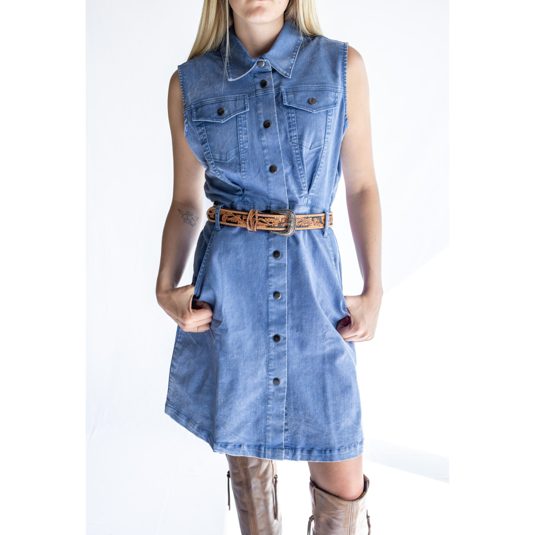 Scully Women's Sleeveless Denim Dress HC906