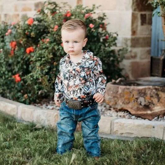 Shea Baby Infant Wild Horse Pearl Snap weis-western-wear
