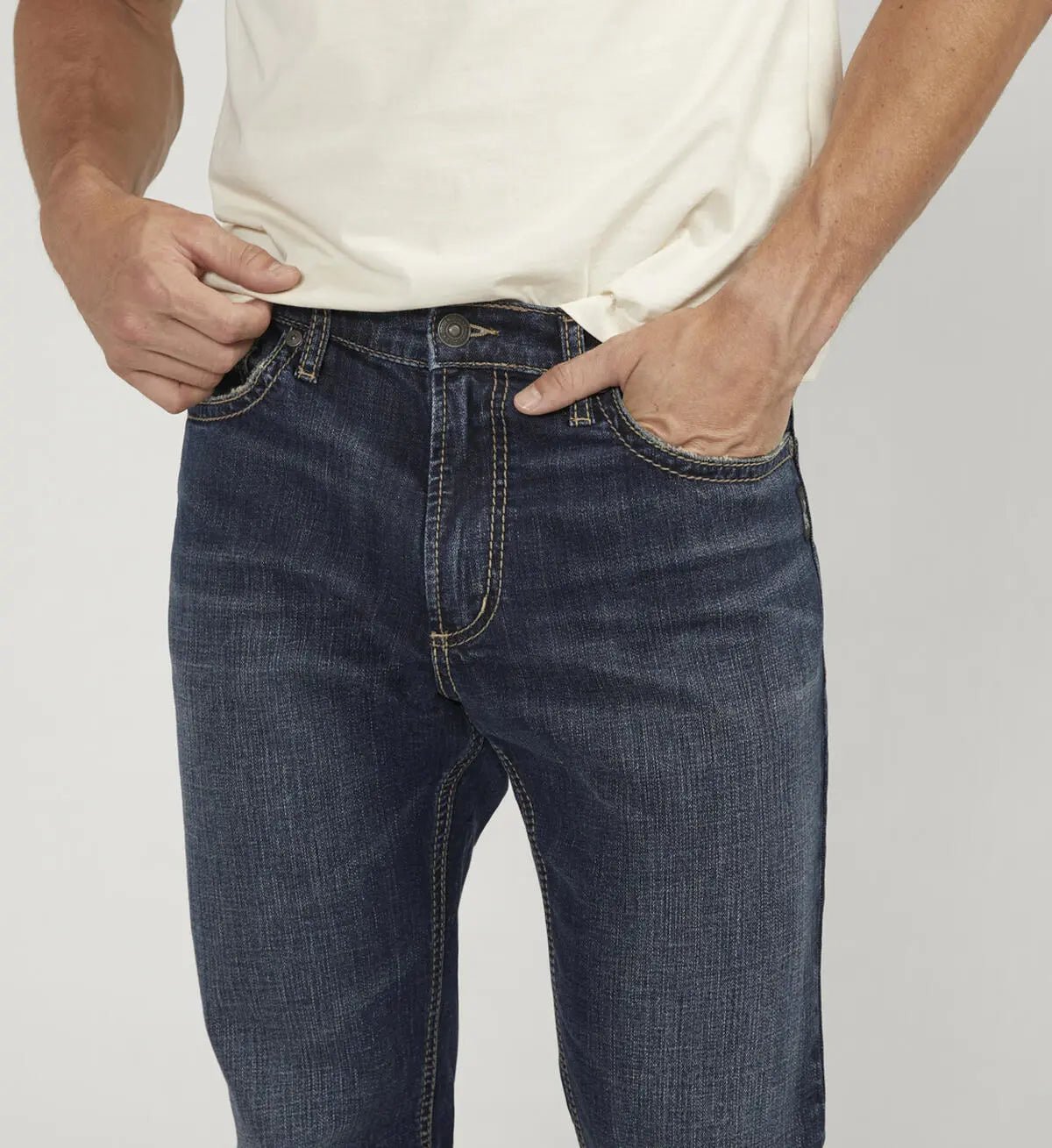 Silver Men's Jace Slim Fit Bootcut Jeans M12610LDS402 - Silver Jeans